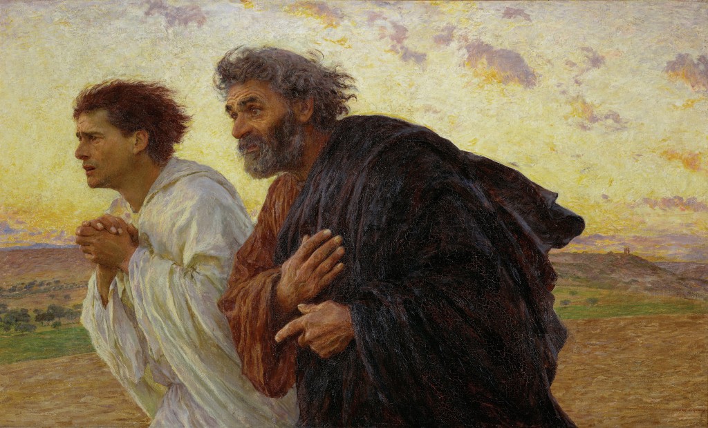 "The Disciples Peter and John Running to the Sepulchre on the Morning of the Resurrection" by Eugene Burnand.